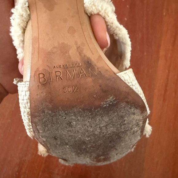 Alexandre Birman Madelina Raffia Crystal Mule Cream Sandals with Studded Accents - Picture 5 of 6